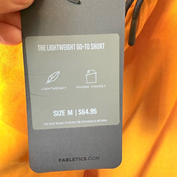 NWT Fabletics Men's Lightweight Go-To Short Medium - Picture 7 of 7